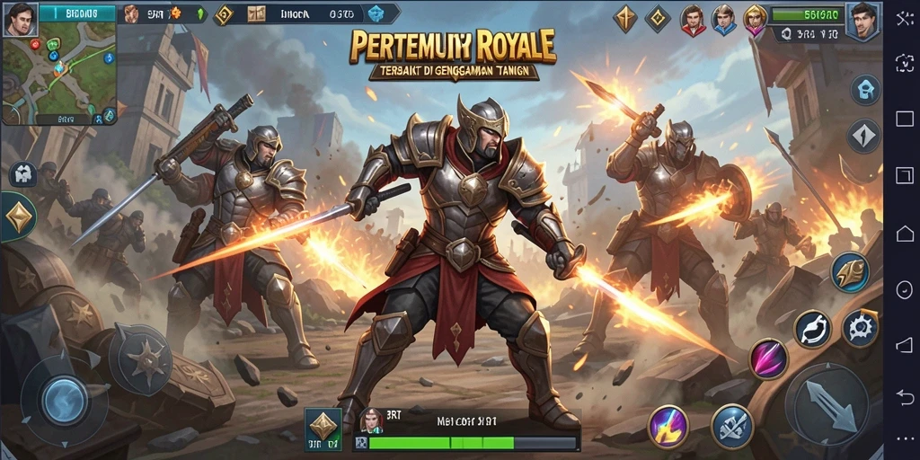 Tampilan permainan 5RT yang mendebarkan dengan pertempuran intens.
