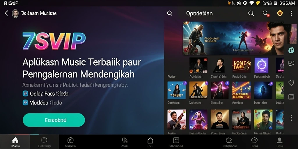 Tampilan gameplay 7SVIP dengan berbagai fitur musik menarik