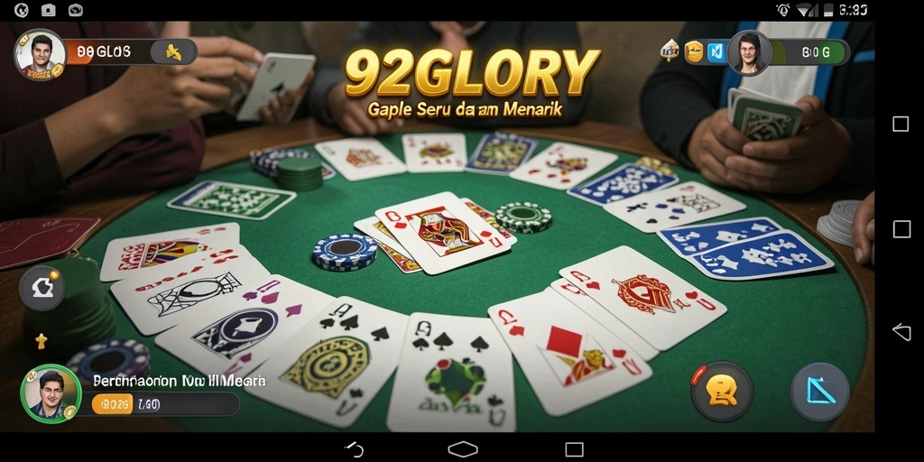 Tampilan gameplay menarik 92GLORY di kategori Gaple.