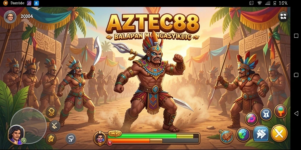Tampilan luar biasa gameplay balapan dalam AZTEC88.