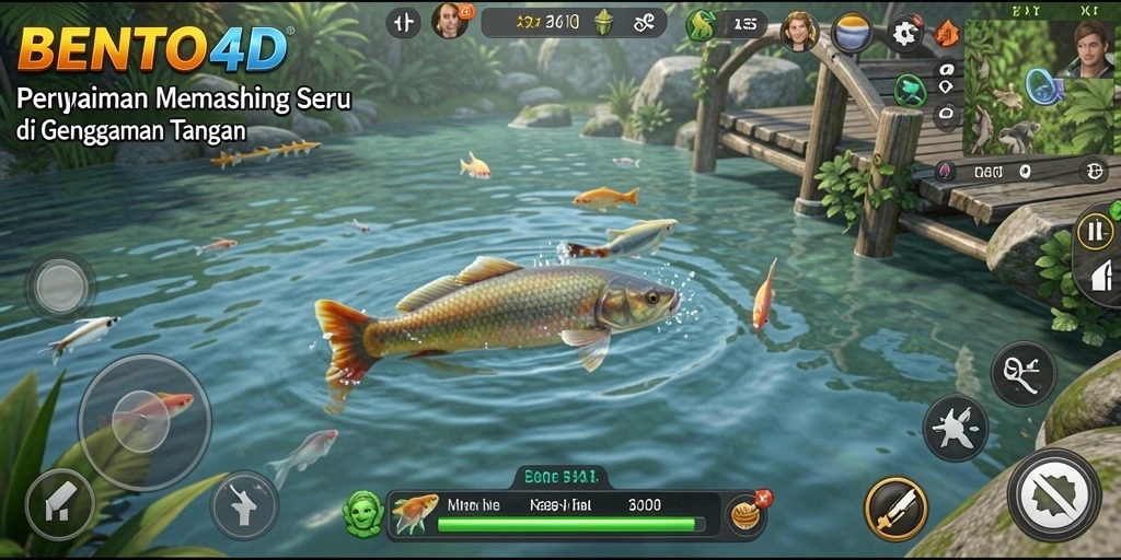 Tangkapan ikan yang mengesankan dalam gameplay BENTO4D.