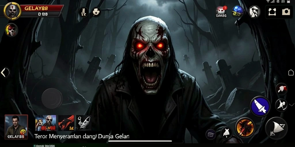 Screenshot gameplay menampilkan ketegangan dalam suasana gelap.