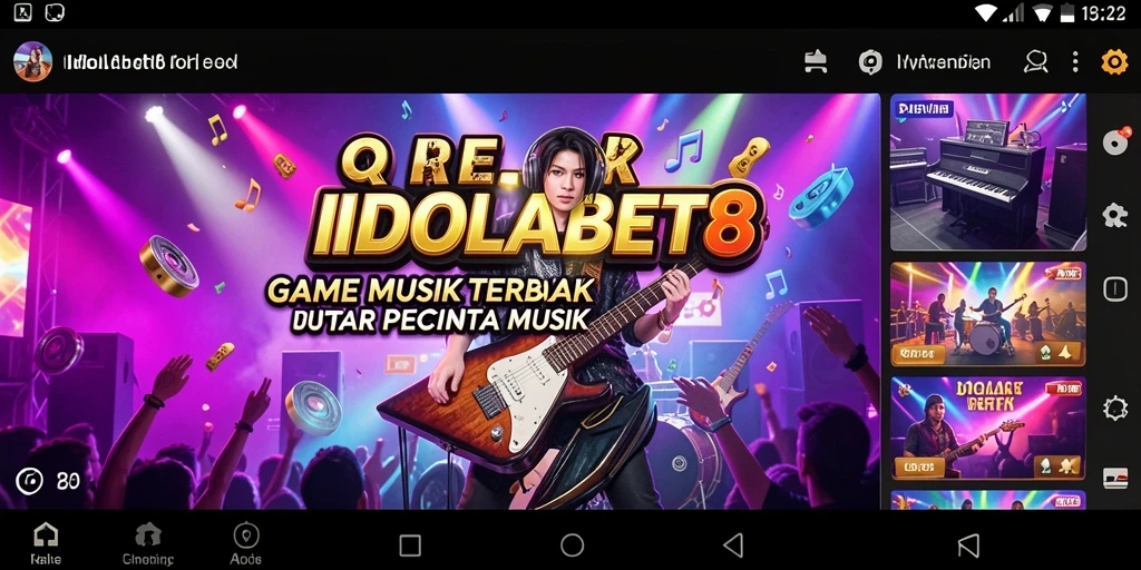 Tampilkan gambar gameplay seru dari IDOLABET88 penuh aksi musik.