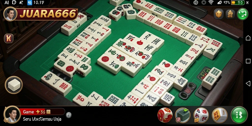 Screenshot gameplay JUARA666 dengan desain Mahjong yang menarik.