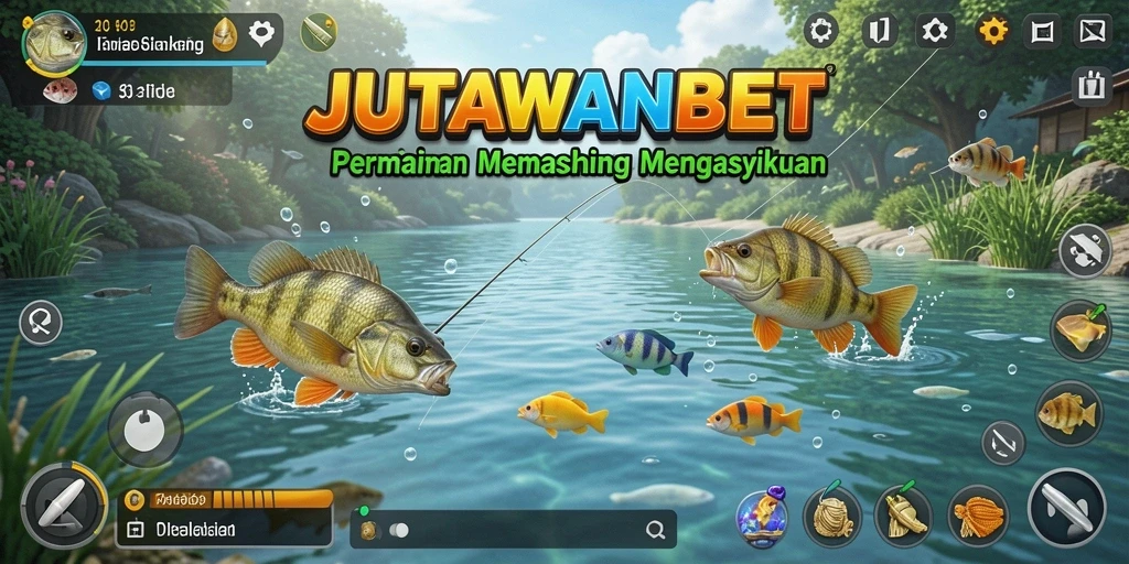 Tampilan gameplay JUTAWANBET yang menarik saat memancing di laut.