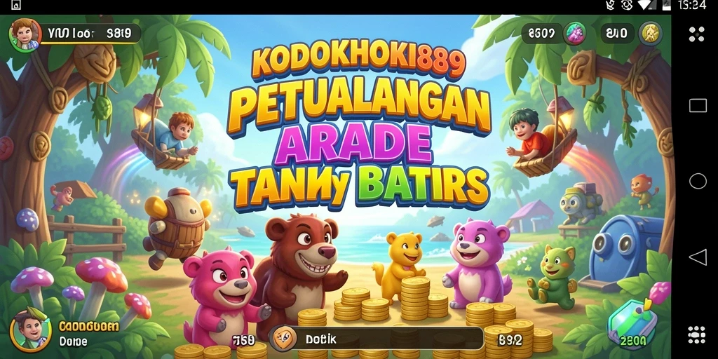 Screenshot gameplay KODOKHOKI889 yang menampilkan karakter lucu dan tantangan menarik.