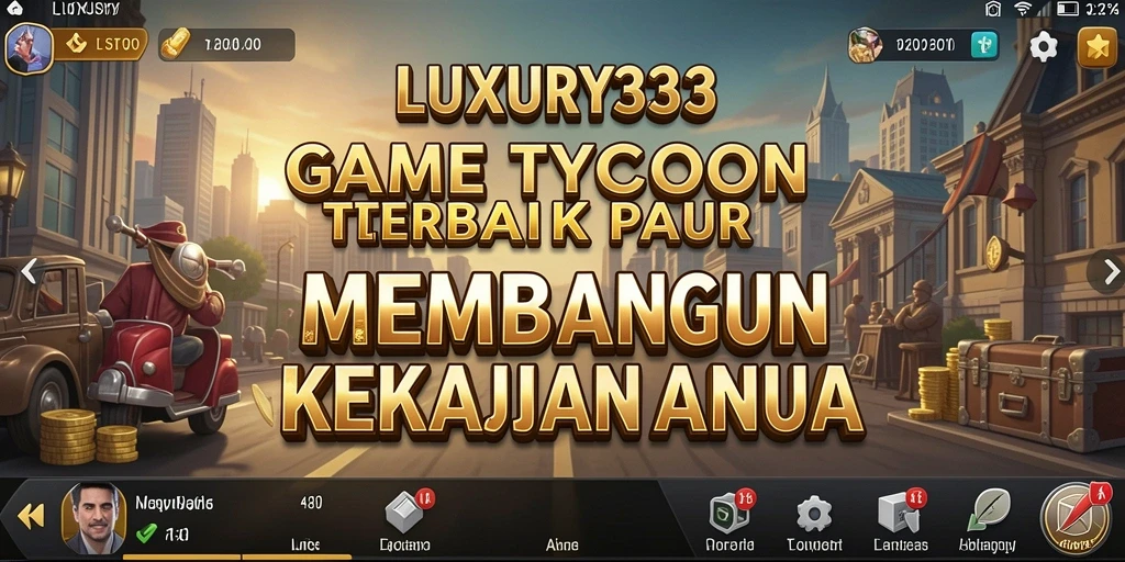 Screenshot LUXURY333 menampilkan serunya membangun bisnis Tycoon.