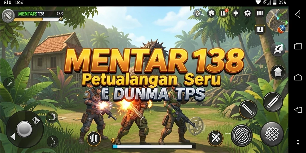Screenshot utama MENTARI138 menampilkan aksi tembak-menembak yang mendebarkan.