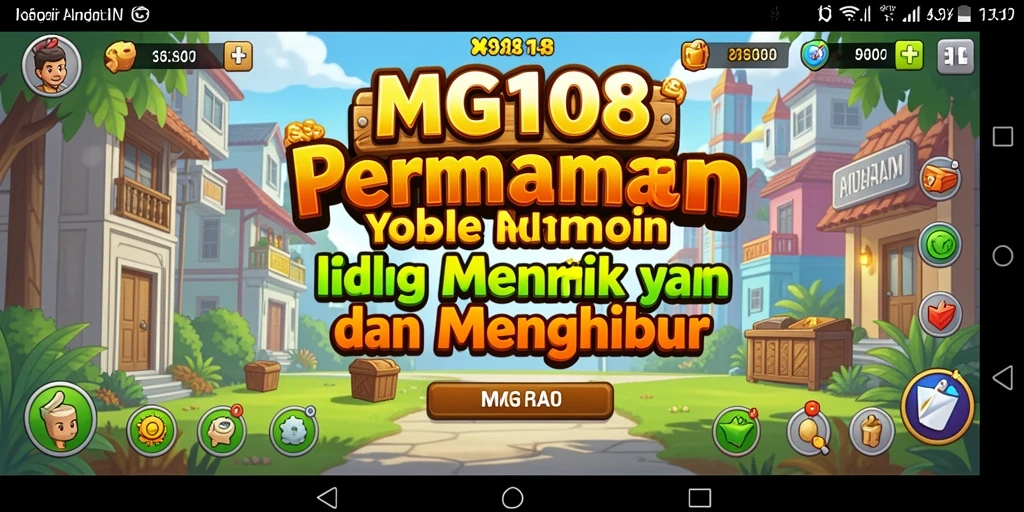 Tangkapan layar utama MG108 menampilkan gameplay yang santai dan menarik.