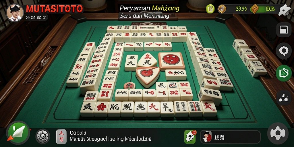 Screenshot gameplay yang menunjukkan tantangan Mahjong yang menarik.