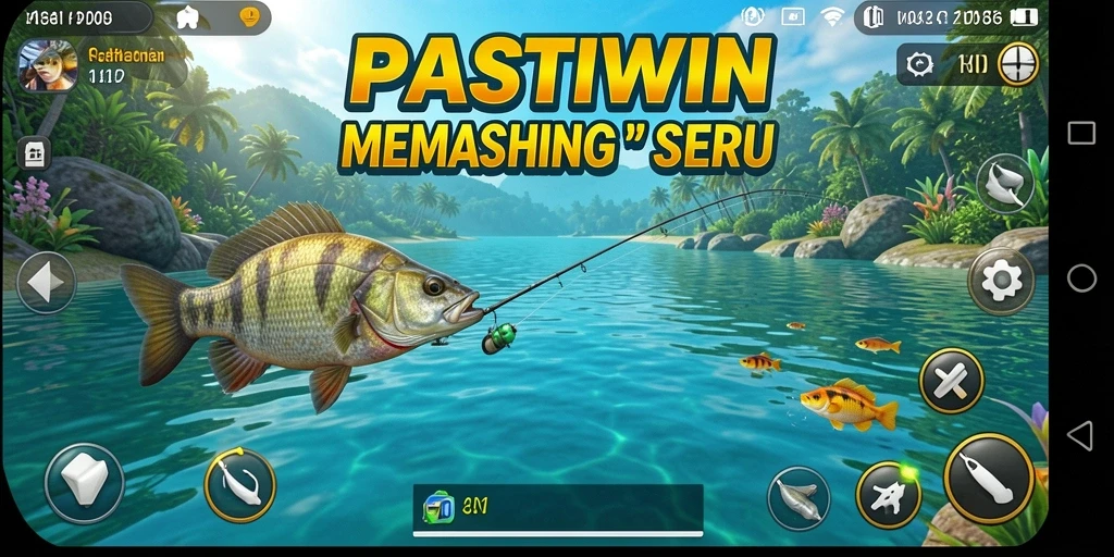Tangkapan ikan besar dalam permainan memancing PASTIWIN.