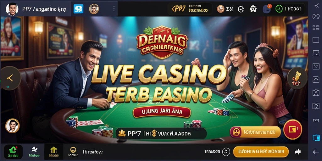 Tampilan gameplay menyenangkan dengan dealer profesional di PP7.