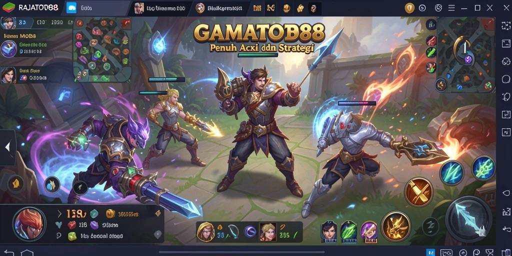 Tampilan gameplay epik dari RAJATOTO88 yang penuh aksi.