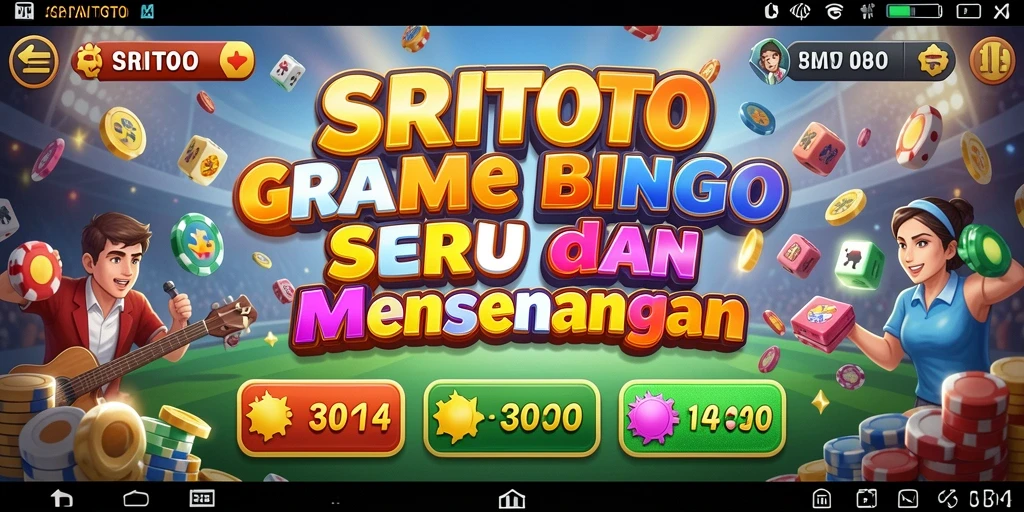 Screenshot gameplay SRITOTO menampilkan serunya bermain Bingo bersama teman.