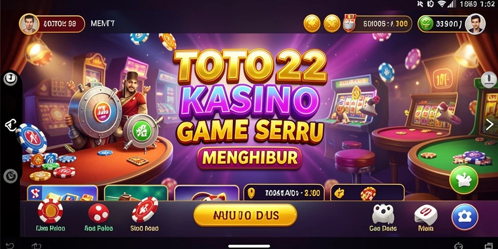 Tampilan permainan Kasino yang menarik dan interaktif di TOTO22.