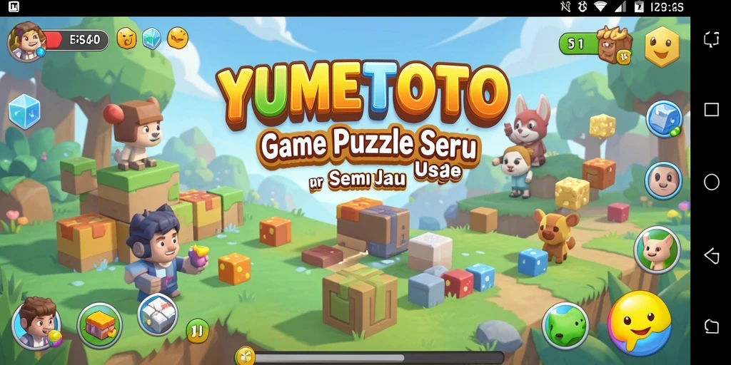 Tampilan gameplay puzzle yang menarik dan penuh tantangan.
